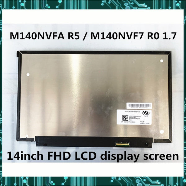 StoneTaskin 14 inch Laptop IPS LCD display screen M140NVFA R5 P/N L42693-ND2 M140NVF7 R0 1.7 FHD 1920X1080 Tested