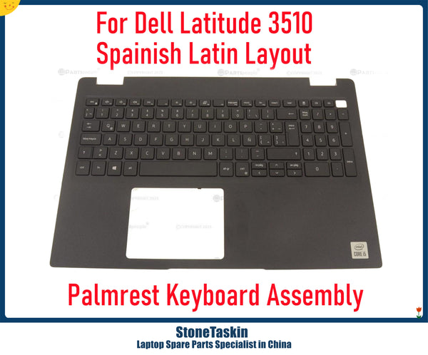 StoneTaskin Replacement for Dell Latitude 3510 E3510 Laptop Upper Case Palmrest Spainish Latin US Keyboard Assembly Part 0JYG4Y JYG4Y