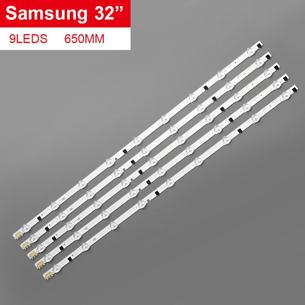 StoneTaskin 5pcs/set  9LEDS 650MM New Led Backlight Strip For Samsung 32" TV D2GE-320SC0-R3 2013SVS32H 2013SVS32F CY-HF320GEV5H