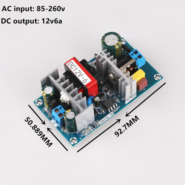 StoneTaskin AC 100-240V a DC 12V 6A módulo de fuente de alimentación conmutada AC-DC 