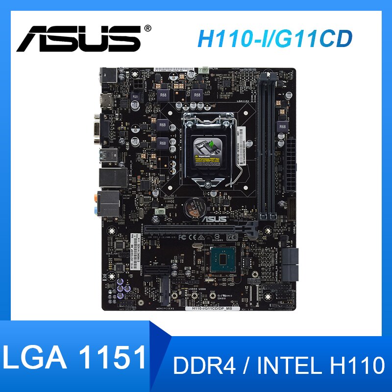 Original ASUS H110-I/G11CD/DP_MB Intel H110 Motherboard LGA 1151 DDR4 ...