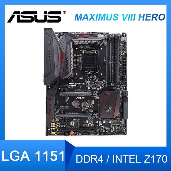 Placa base de escritorio Original ASUS MAXIMUS VIII HERO LGA 1151 DDR4 ram USB3.0 PCI-E 3,0 64GB Core i5-6500T cpus Intel Z170 ATX placa base 