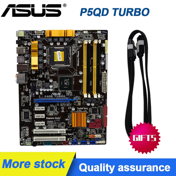 ASUS P5QD TURBO Материнская плата для настольных ПК 775-контактный ATX DDR2 P45 Комплект материнских плат для настольных ПК Dual PCI Q9650 Оригинальный комплект материнских плат 