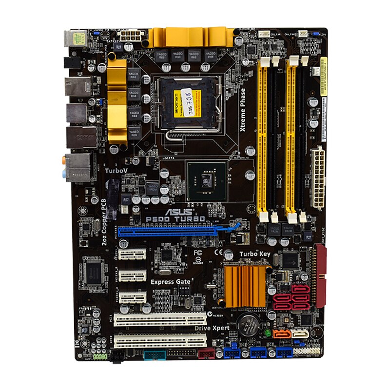 ASUS P5QD TURBO Desktop Motherboard 775 pin ATX DDR2 P45 Desktop Mothe ...