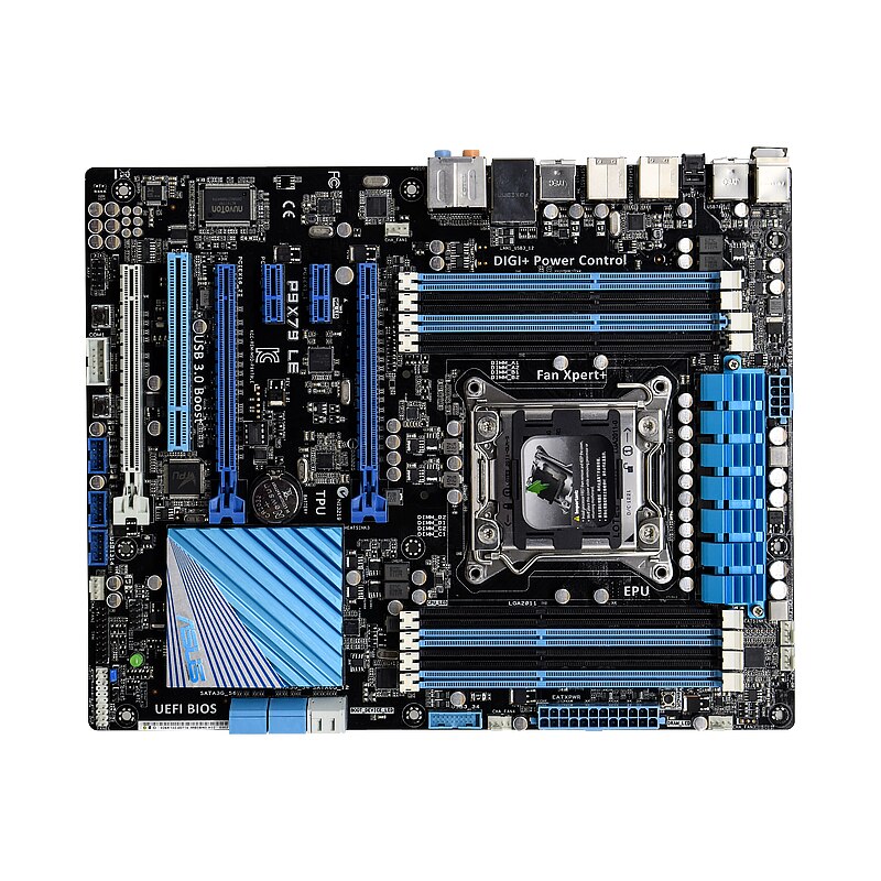 ASUS P9X79 LE LGA 2011 Intel X79 Mining Motherboard DDR3 64GB 3×PCI-E 3.0  X16 Kit Xeon E5-2650 v2 Core i7 Cpus SATA3 USB3.0 X79