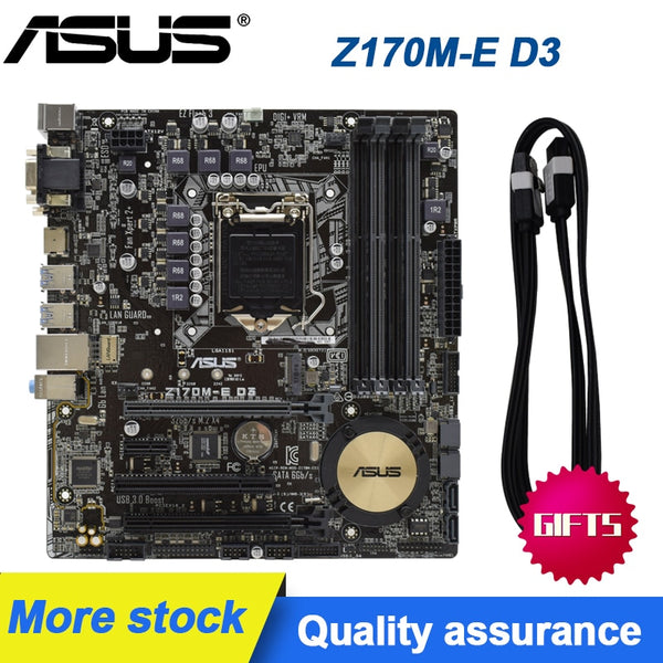 Original ASUS Z170M-E D3 Desktop Motherboard LGA1151 DDR3 Intel H170 Core i7/i5/i3/Pentium CPU M.2 PCI-E 3.0 USB3.0 Micro-ATX 95new