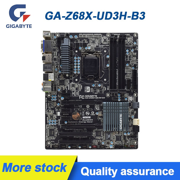 Оригинальный разъем для материнской платы GIGABYTE GA-Z68X-UD3H-B3 LGA 1155 CPU DDR3 Intel Z68 ATX PCI-E 3,0 USB3.0 настольная материнская плата б/у