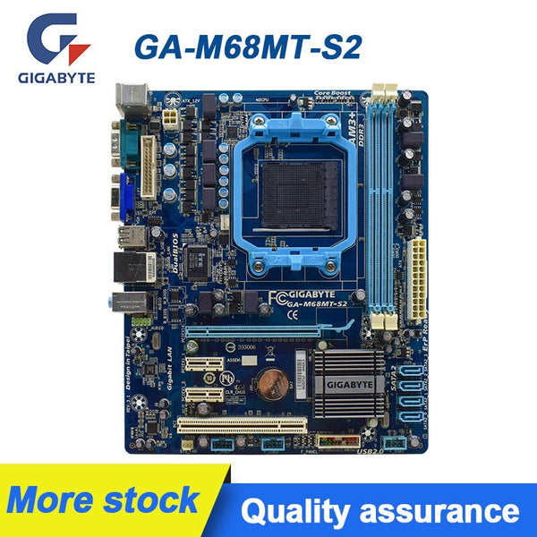 Original For Gigabyte GA-M68MT-S2 Original Motherboard DDR3 8GB Socket AM3   M68MT-S2P Micro ATX SATA II VGA Desktop Mainboard