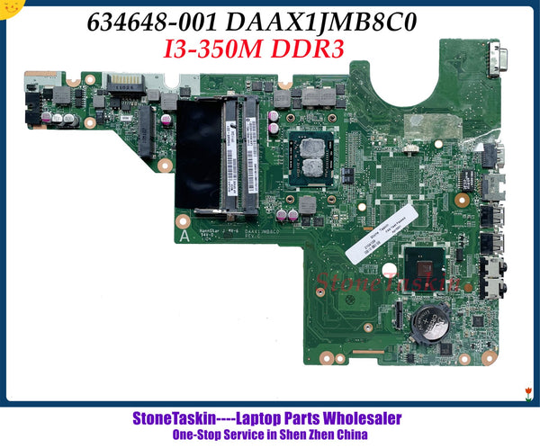 Alta calidad 634648-001 para HP Pavilion G62 CQ62 G42 CQ42 DAAX1JMB8C0 Series Laptop Motherboard I3 350M HM55 DDR3 100% probado