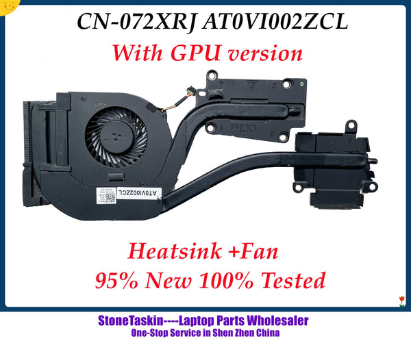 High quality 95% New CN-072XRJ For Dell Latitude E6540 Laptop CPU with GPU Heatsink and Fan 72XRJ AT0VI1002ZCL 100% Tested