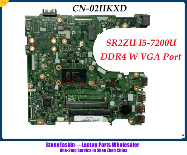 StoneTaskin High quality CN-02HKXD 02HKXD 2HKXD Mainboard For Dell Inspiron 3568 3468 Laptop Motherboard SR2ZU I5-7200U 91N85 15341-1 Tested