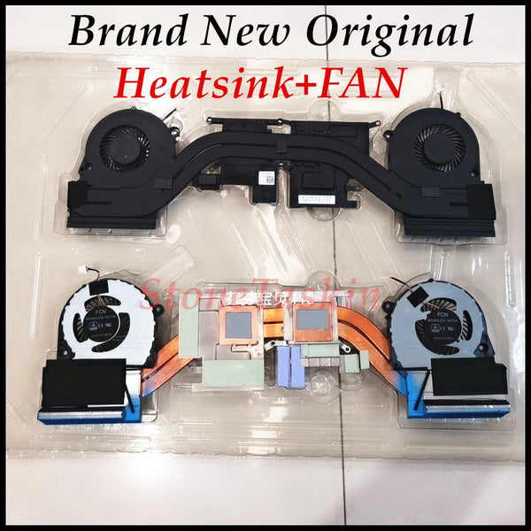 StoneTaskin High quality New Original CPU GPU Cooling Fan Cooler For DELL Inspiron 15 7577 Heatsink 02JJCP 04MR2Y AT21K002FF0 Fully Tested