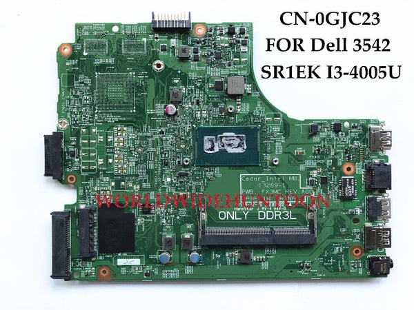 StoneTaskin High quality PWB.FX3MC for Dell Inspiron 3542 laptop Motherboard CN-0GJC23 GJC23 SR1EK I3-4005U DDR3L Only 100% Fully Tested