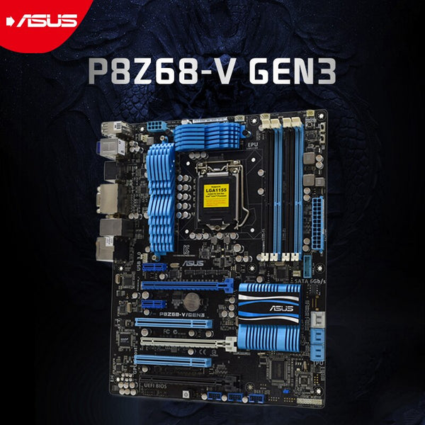 Original Intel Z68 ASUS P8Z68-V/GEN3 Motherboards LGA 1155 DDR3 rams support Core i3-2105 Core i7-3770 cpus PCI-E 3.0 USB3.0 ATX 99new