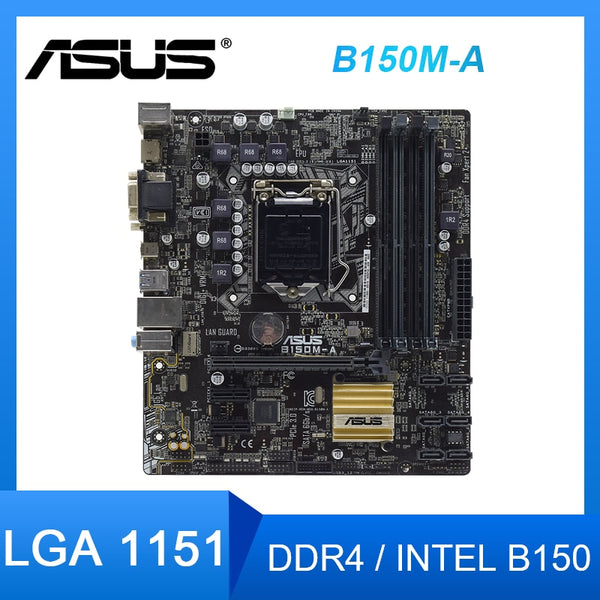 Оригинальная материнская плата для настольных ПК Asus B150M-A LGA 1151 intel B150 DDR4 RAM 64 ГБ i7/i5/i3 Процессор USB3.0 SATA3 Placa-Mãe Micro ATX материнская плата 