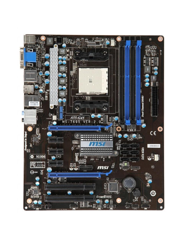 MSI A55-G45 оригинальная материнская плата Socket FM1 AMD A55 SATA DDR3 6 Гбит/с USB 3,0 HDMI Micro ATX AMD настольная материнская плата 