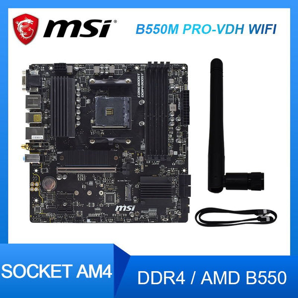 Original MSI B550M PRO-VDH WIFI Motherboard Socket AM4 DDR4 AMD Ryzen CPU AMD B550 M.2 PCI-E 4.0  1HDMI Micro ATX 99%new Motherboard