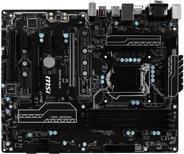 Оригинальная материнская плата MSI H270 PC MATE Desktop Intel H270 LGA 1151 DDR4 64 ГБ PCI-E 3,0 USB3.1 Поддержка процессора i5-7600K i3-6300 ATX Placa-mãe