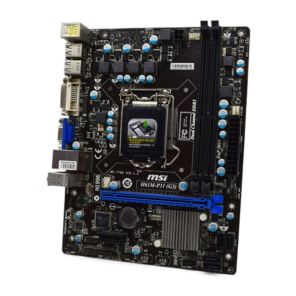 MSI H61M-P31 (G3) Desktop Motherboard LGA 1155 DDR3 Intel H61 i3 i5 i7 cpus Intel 22/32nm PCI-E 3.0 USB2.0 Micro ATX Motherboard