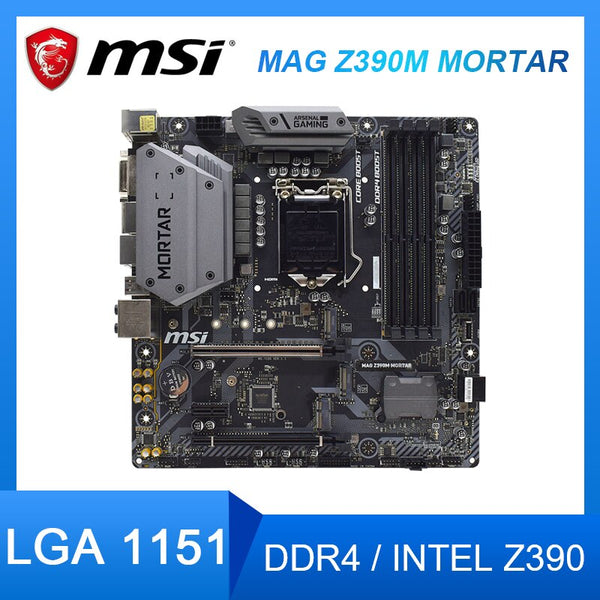 Материнская плата MSI MAG Z390M MORTAR LGA 1151 DDR4 128 ГБ PCI-E 3,0 M.2 Поддержка процессора i5 9600KF 9400F Intel Z390 Micro ATX Desktop 