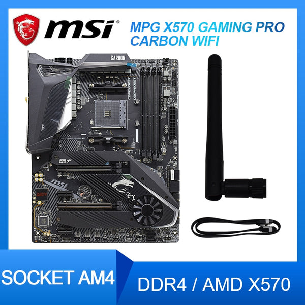 Оригинальная материнская плата MSI MPG X570 GAMING PRO CARBON WIFi AM4 DDR4 AMD X570 AMD Ryzen 9-го поколения ЦП PCI-E 4,0 Настольная материнская плата 