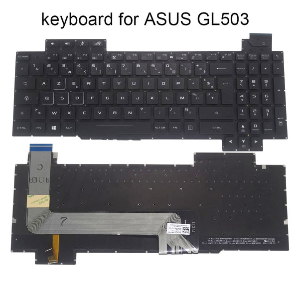 New French azerty backlit keyboard for ASUS ROG GL503 GL503VD GL503VS GL503VM GL503GE GL703GE FR computer keyboards AEBKLF00020