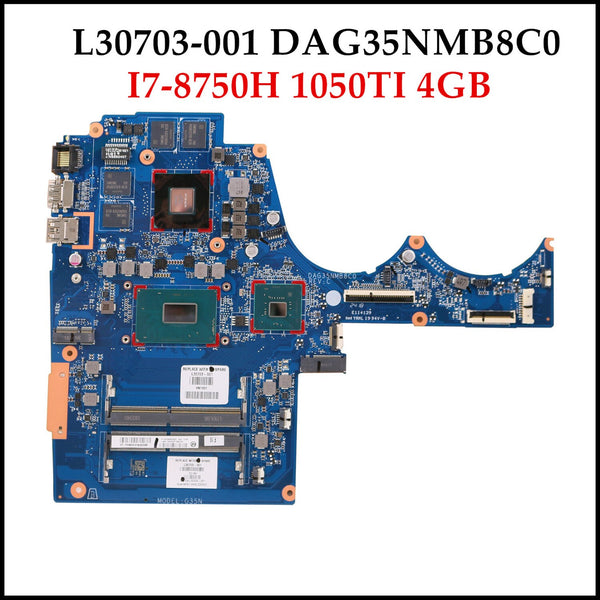 StoneTaskin calidad L30703-001 para HP 15-AX serie Laptop placa base DAG35NMB8C0 TPN-Q173 tablero I7-8750H DDR4 GTX1050TI 4GB 