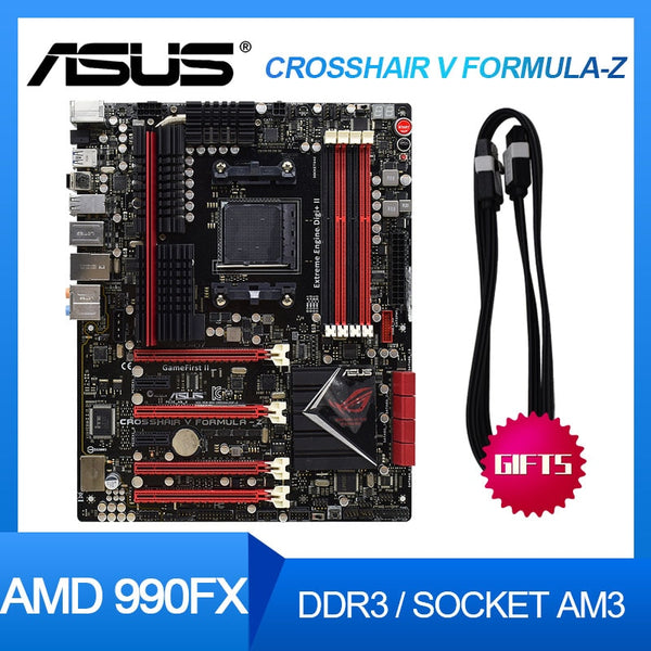 Оригинальный Socket AM3 + ASUS Crosshair V Formula-Z Материнская плата для настольных ПК DDR3 32 ГБ AMD 990FX AMD FX/Phenom II PCI-E 2,0 USB3.0 Материнская плата ATX 