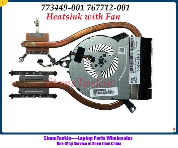 StoneTaskin 767776-001 773449-001 Radiator For HP Pavilion 14-P 15-P 17-P 14-V 15-V 15-K CPU GPU Cooling Heatsink with Fan Test