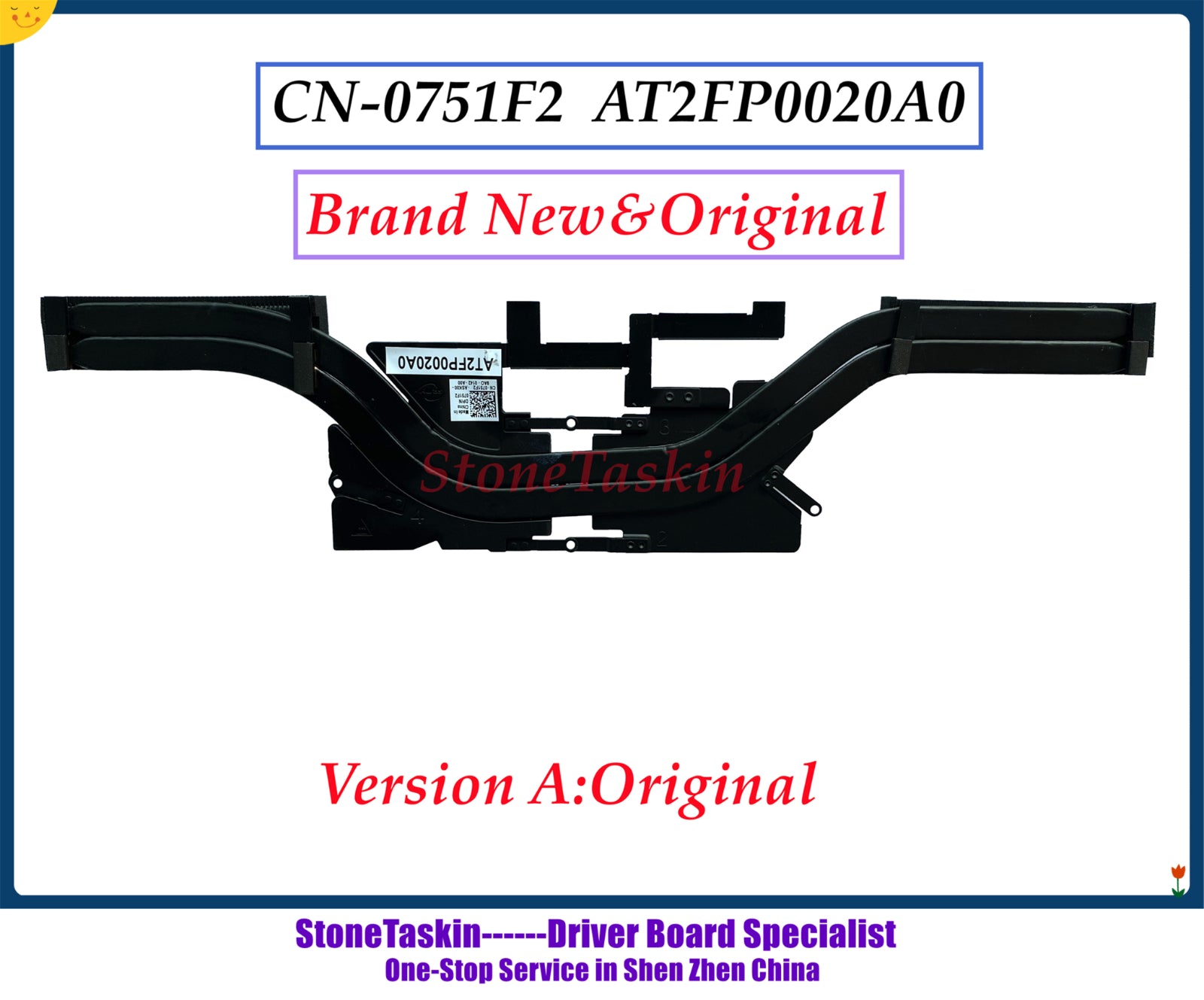 StoneTaskin Brand New Silent Laptop CPU Cooling Heatsink CN-0751F2 For