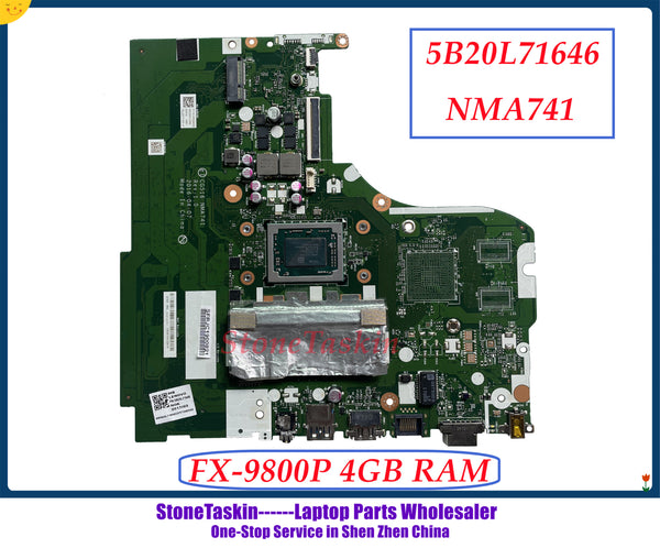 StoneTaskin CG516 NM-A741 NMA741 para Lenovo Ideapad 310-15ABR placa base de computadora portátil con CPU FX-9800P 4G RAM MB FRU 5B20L71646 DDR4 