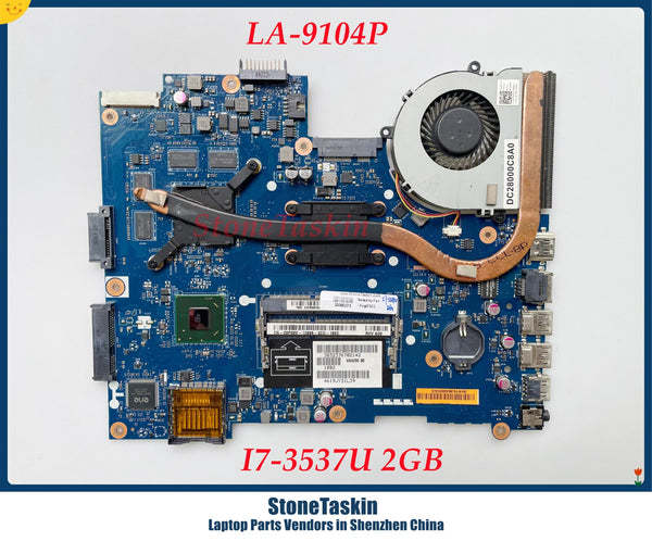 StoneTaskin CN-00P55V para Dell Inspiron 3521 5521 placa base VAW00 LA-9104P I7-3537U I3-3217U I5-3317U 2GB DDR3L ventilador disipador de calor
