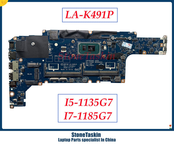StoneTaskin CN-050JMT para placa base de computadora portátil DELL Latitude 5420 050JMT LA-K491P W SRK03 i5-1135G7 i7-1185G7 DDR4 100% probado