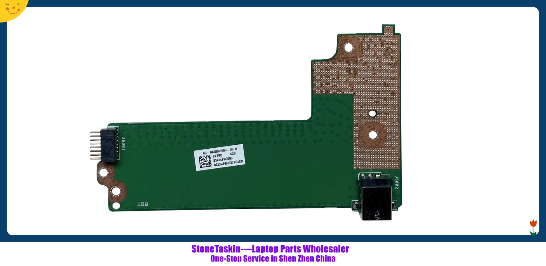 StoneTaskin DC Jack For Asus X75A X75V X75VD DC Power-on Board X75VD