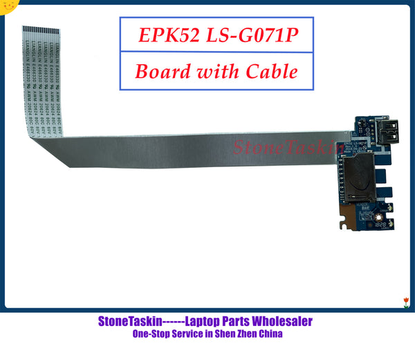 StoneTaskin Genuine EPK52 LS-G071P para HP 15-DB 15-DA Placa de adaptador USB para computadora portátil con cable flexible 100% probado 