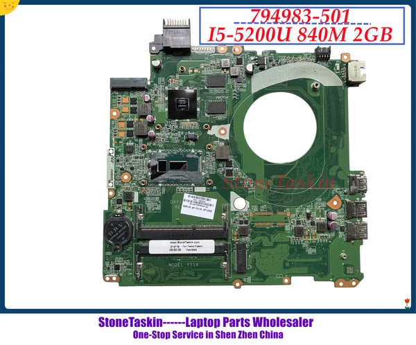 StoneTaskin alta calidad 794983-501 para HP Pavilion 15-P 15-K placa base MB DAY11AMB6E0 I5-5200U 840M 2GB 100% probado 
