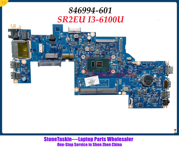 StoneTaskin alta calidad 846994-601 para HP Probook 11 EE G2 placa base de computadora portátil 15249-3 placa base con CPU SR2EU I3-6100 probado 