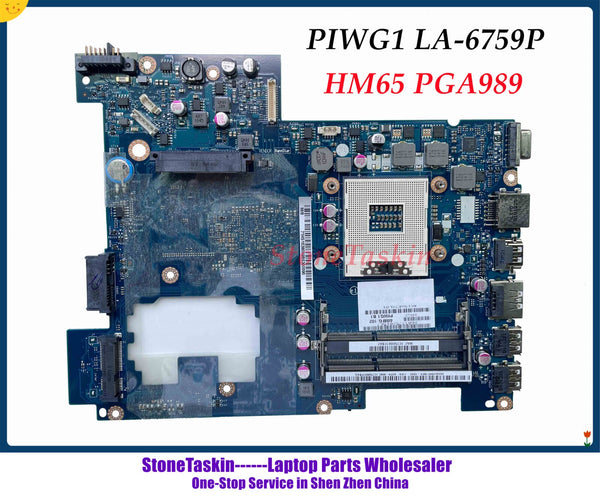 StoneTaskin alta calidad nuevo PIWG1 LA-6759P para Lenovo Ideapad G470 placa base de computadora portátil HM65 DDR3 100% probado 