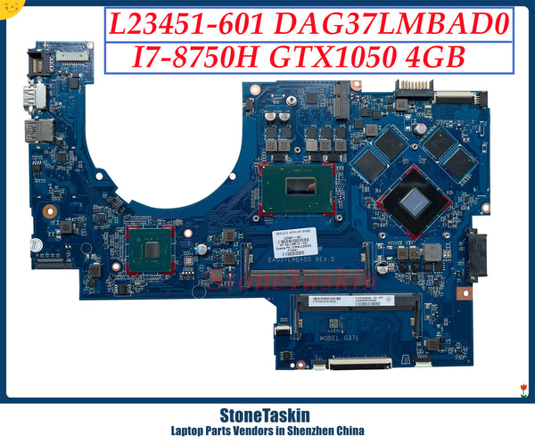 StoneTaskin L23451-601 For HP Omen 17-W 17-AB Laptop Motherboard i7-8750H Nvidia GTX1050 4GB DAG37LMBAD0 DDR4 MB 100% Tested