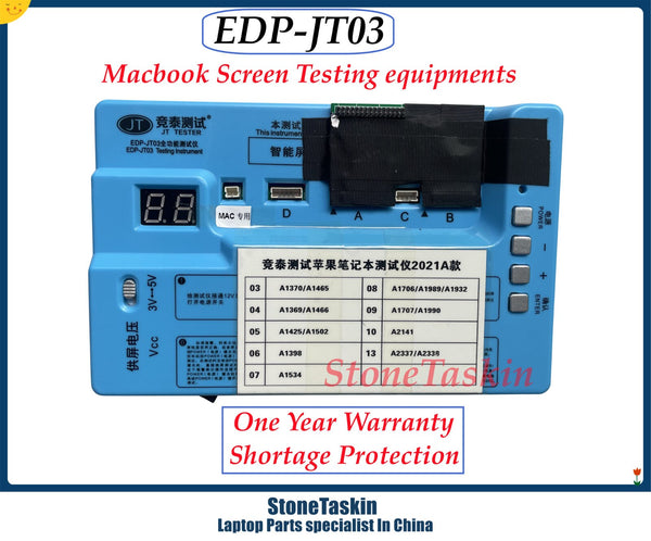 Probador de pantalla LCD StoneTaskin para Macbook Unniver A2338 Kit de herramientas de adaptador de reparación de panel de pantalla EDP-JT03 Equipo de dispositivos de prueba