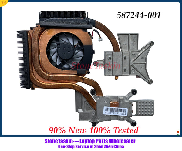 StoneTaskin Original CPU cooling fan for HP Pavilion DV7 DV7-2000 DV7-3000 laptop 587244-001 Heatsink Assembly Radiator Cooler