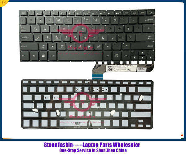 StoneTaskin Original para teclado de ordenador portátil para ASUS UX430 UX430U UX430UA UX430UQ inglés negro con diseño de EE. UU. retroiluminado completamente probado 