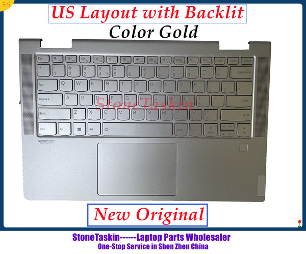 StoneTaskin Original New KB For Lenovo Yoga C740-14 C740-14IML Laptop Keyboard with Plamrest US Layout with Backlit touchpad