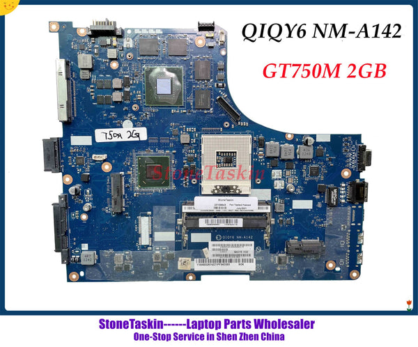 StoneTaskin QIQY6 NM-A142 для Lenovo Ideapad Y500 Y500N Материнская плата ноутбука PGA989 HM77 DDR3 GPU GT750M 2 ГБ 100% тестирование