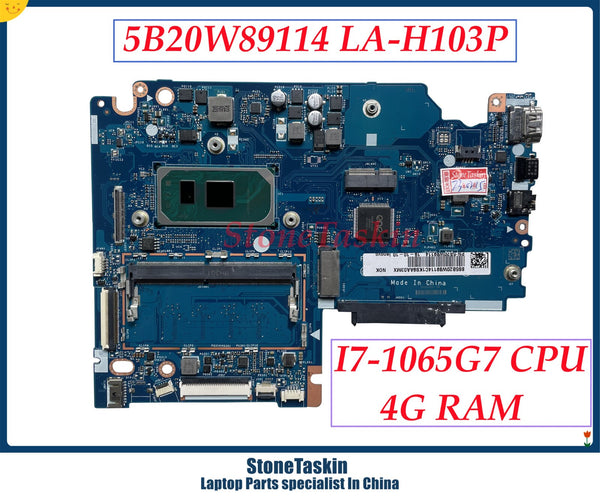 StoneTaskin reacondicionado para Lenovo Ideapad S340-15IIL placa base de computadora portátil con I7-1065G7 CPU 4G RAM 5B20W89114 LA-H103P 100% de prueba