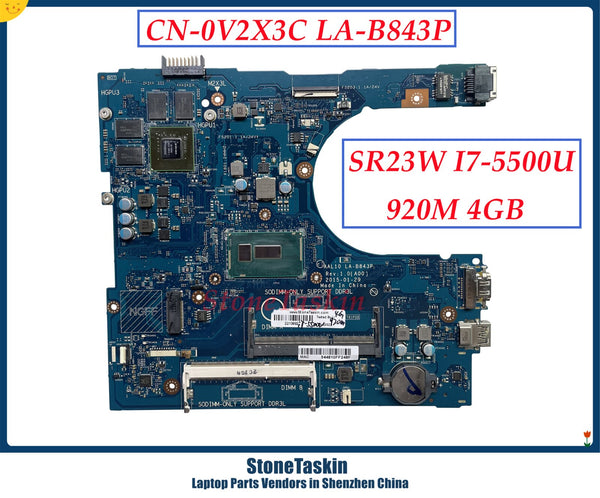 StoneTaskin reemplazo para Dell Inspiron 15 5458 5558 placa base AAL10 LA-B843P I3-5005U I5-5200U I7-5500U 920M 2GB 4GB DDR3L