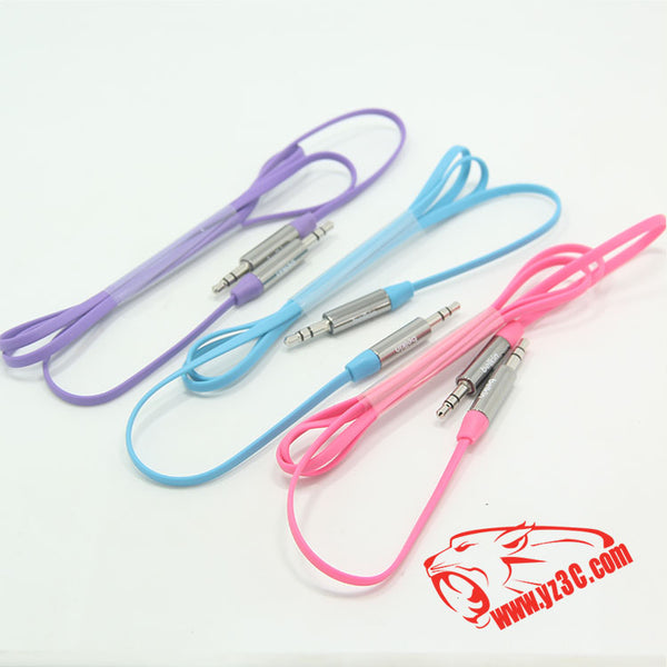 原装YZ3C彩色对录线 3.5mm对3.5mm AUX车载音频线耳机线音箱线