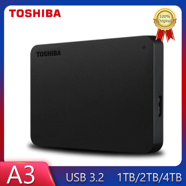 Toshiba A3 Canvio Basics 1TB 2TB 4TB USB 3.2 Gen 1 Portable External Hard Drive 2.5 inch HDD  For Desktop or Laptop