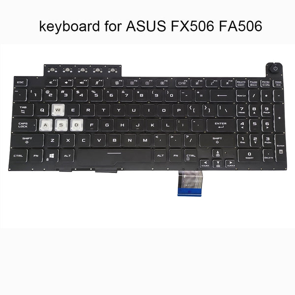 Retroiluminación de teclado StoneTaskin US English para ASUS TUF Gaming F15 FX506 FA506 FA506Q FX506L IU II IH IV teclados tapas de teclas de cristal 661VUS00