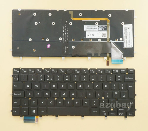 StoneTaskin High quality UK Layout keyboard for Dell XPS 13 9343 9350 9360 P54G001 P54G002 07DTJ4 backlit big Enter key